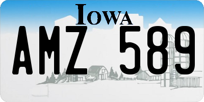IA license plate AMZ589