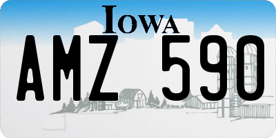 IA license plate AMZ590