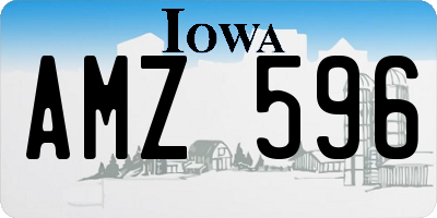 IA license plate AMZ596