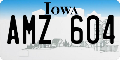 IA license plate AMZ604
