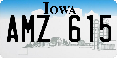 IA license plate AMZ615
