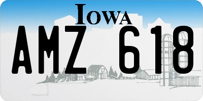 IA license plate AMZ618