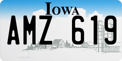 IA license plate AMZ619