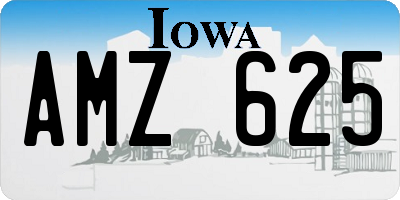 IA license plate AMZ625