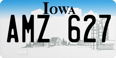 IA license plate AMZ627