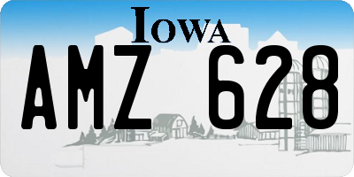 IA license plate AMZ628