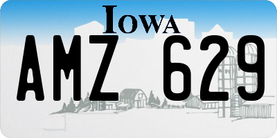 IA license plate AMZ629