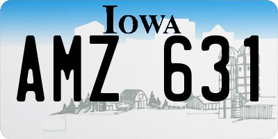 IA license plate AMZ631