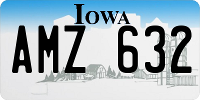 IA license plate AMZ632
