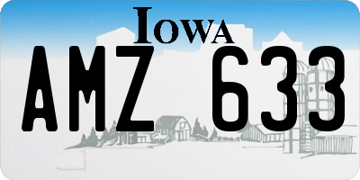 IA license plate AMZ633