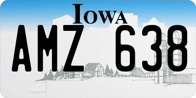 IA license plate AMZ638