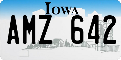 IA license plate AMZ642