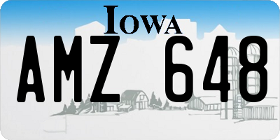 IA license plate AMZ648