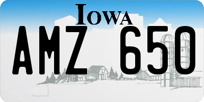 IA license plate AMZ650