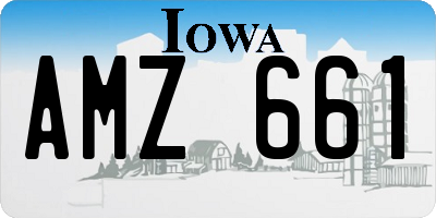 IA license plate AMZ661