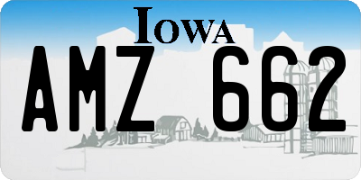 IA license plate AMZ662