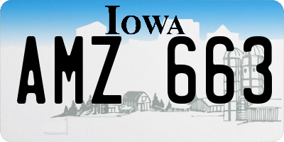 IA license plate AMZ663