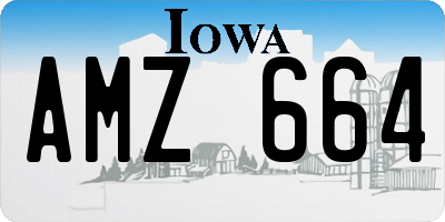 IA license plate AMZ664