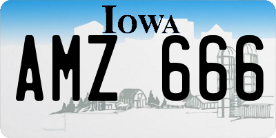 IA license plate AMZ666