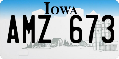IA license plate AMZ673