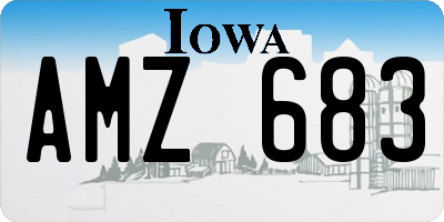 IA license plate AMZ683