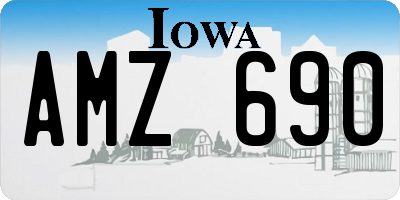 IA license plate AMZ690