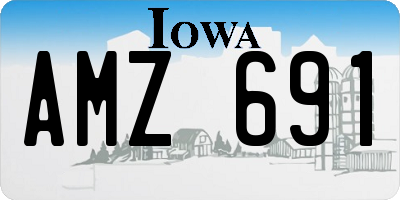 IA license plate AMZ691