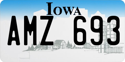 IA license plate AMZ693