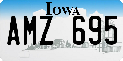 IA license plate AMZ695