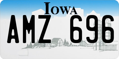 IA license plate AMZ696
