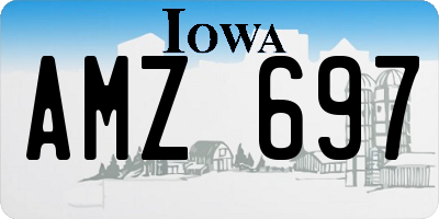 IA license plate AMZ697