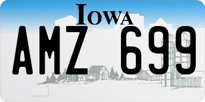 IA license plate AMZ699