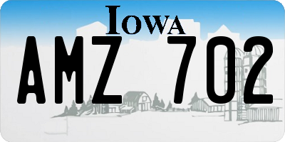 IA license plate AMZ702