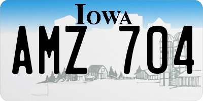 IA license plate AMZ704