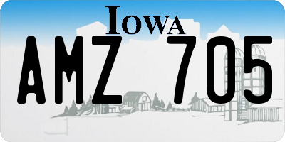 IA license plate AMZ705