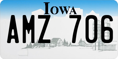 IA license plate AMZ706