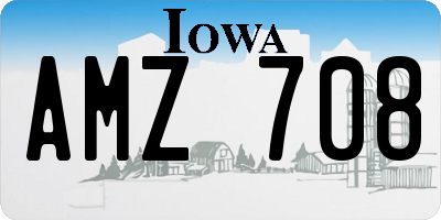 IA license plate AMZ708