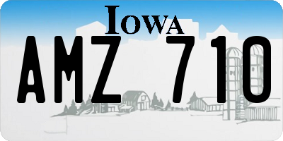 IA license plate AMZ710