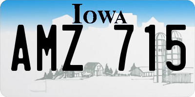 IA license plate AMZ715