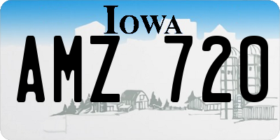 IA license plate AMZ720