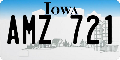 IA license plate AMZ721