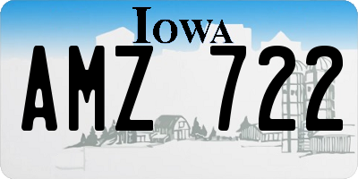 IA license plate AMZ722