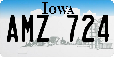IA license plate AMZ724