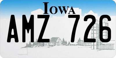 IA license plate AMZ726
