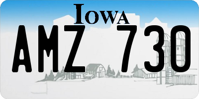 IA license plate AMZ730