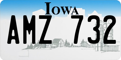 IA license plate AMZ732