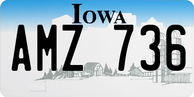 IA license plate AMZ736