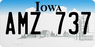 IA license plate AMZ737