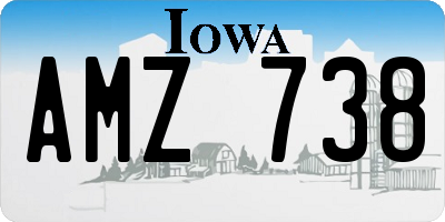 IA license plate AMZ738
