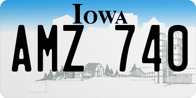 IA license plate AMZ740